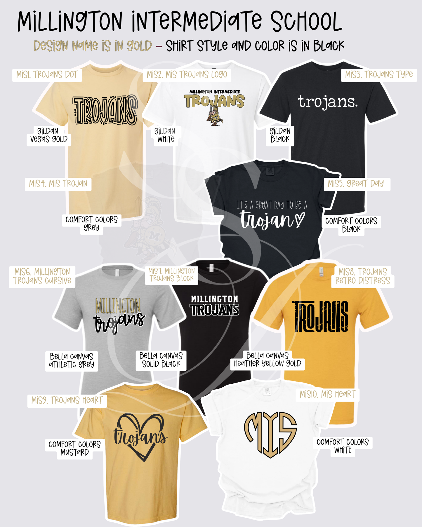 Millington Trojans Mix & Match Spirit Wear