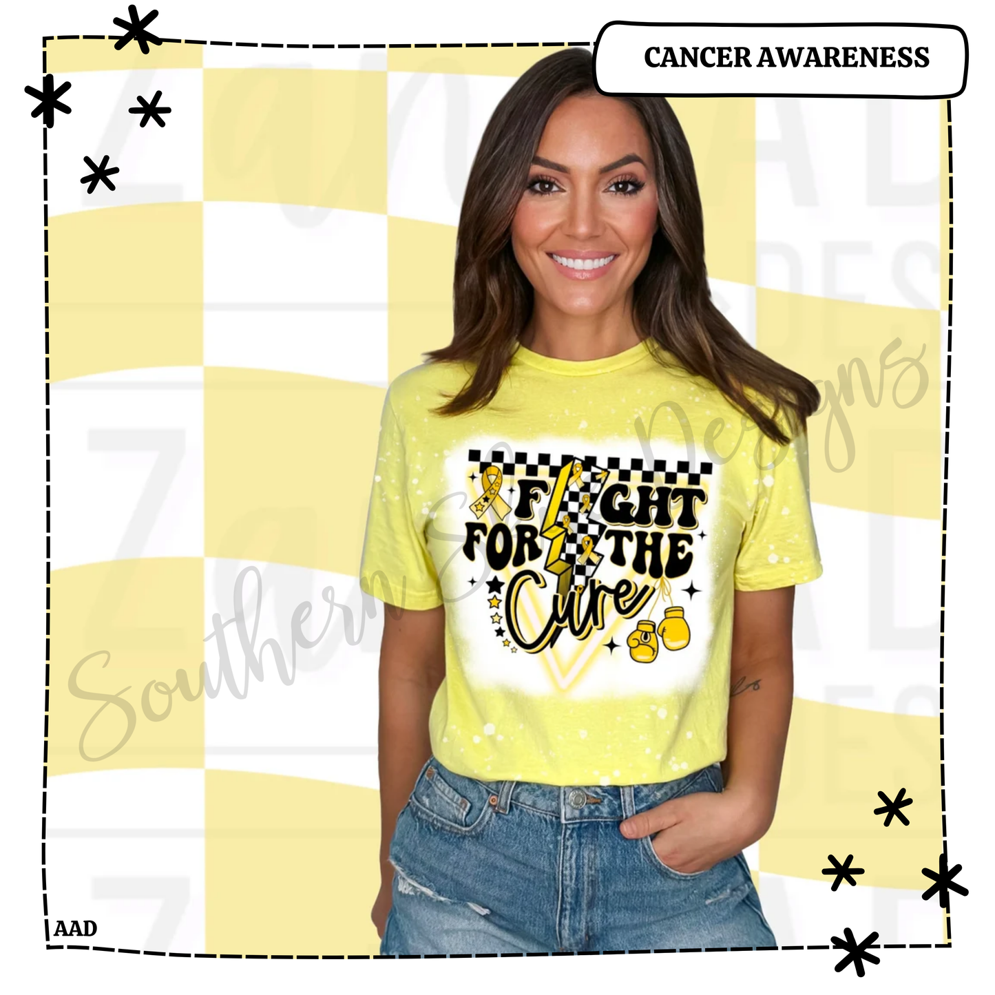 Fight For The Cure Childhood Cancer Awareness (SHIRT NOT BLEACHED)