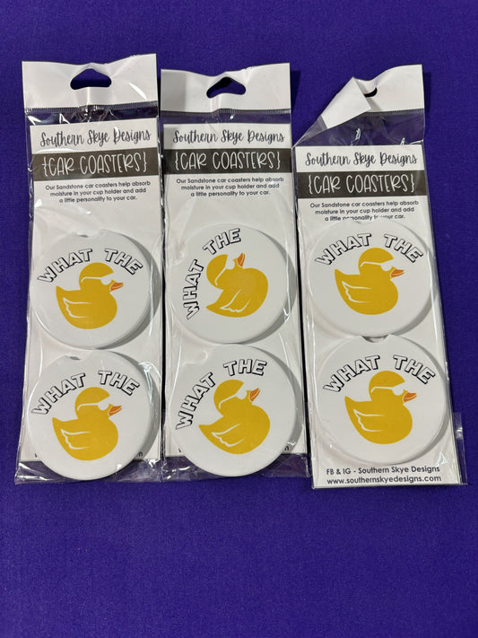 What The Duck Car Coasters