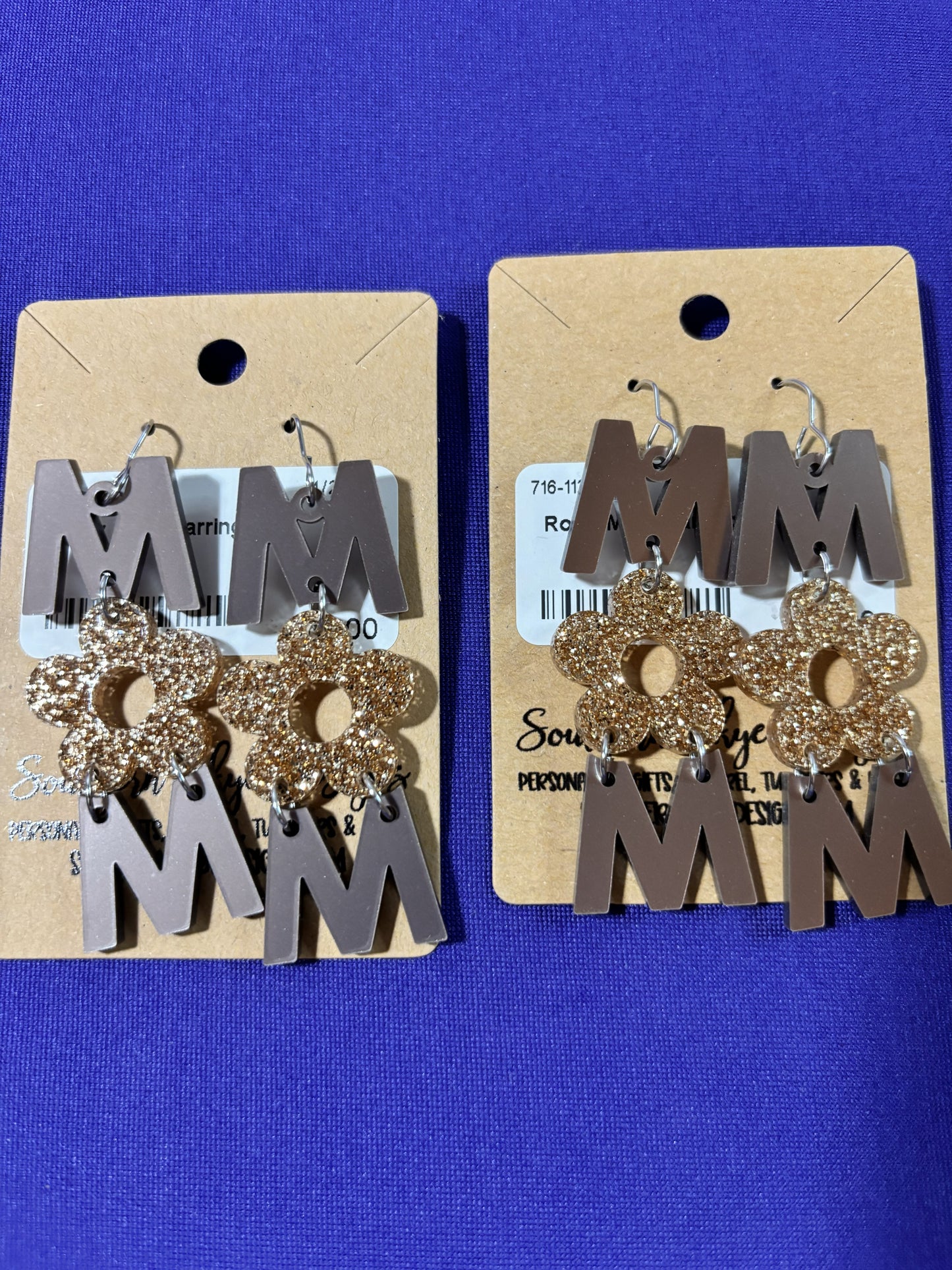 Rosy Mom Acrylic Earrings