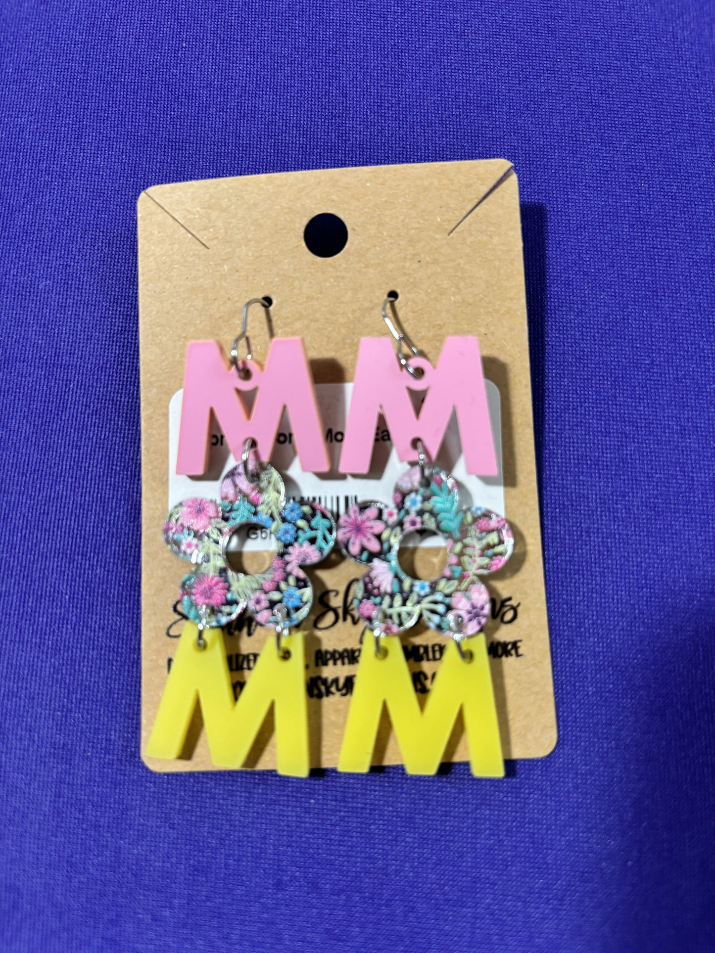 Spring Floral Mom Acrylic Earrings