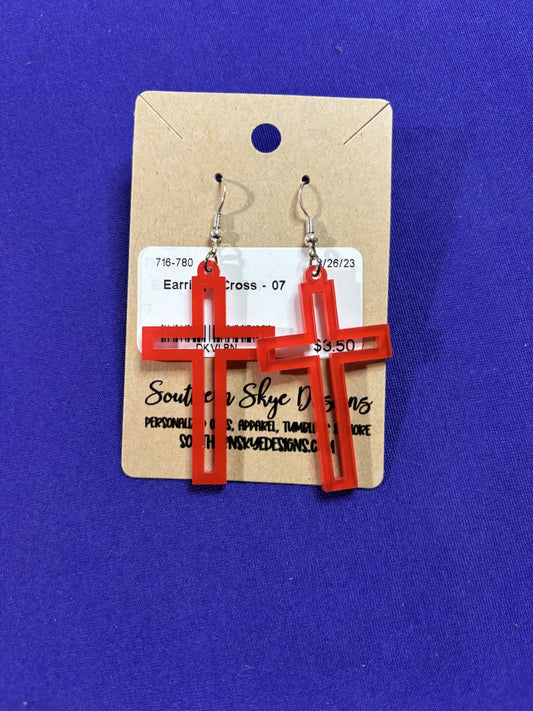 Hollow Cross Earrings