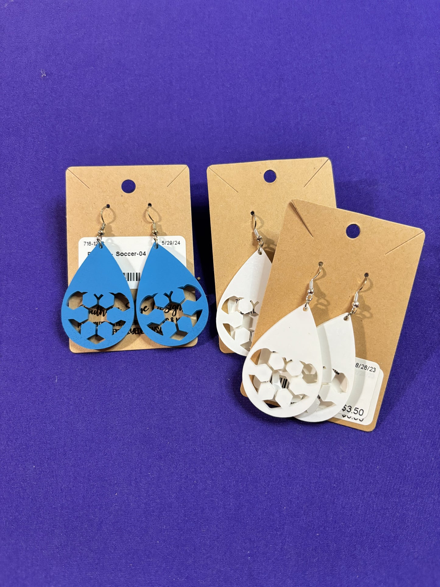 Soccer Heart Earrings