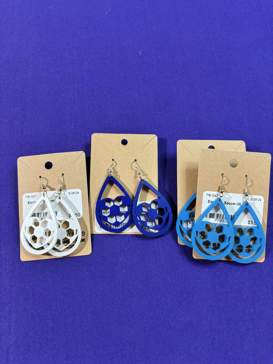 Soccer Heart Cutout Earrings