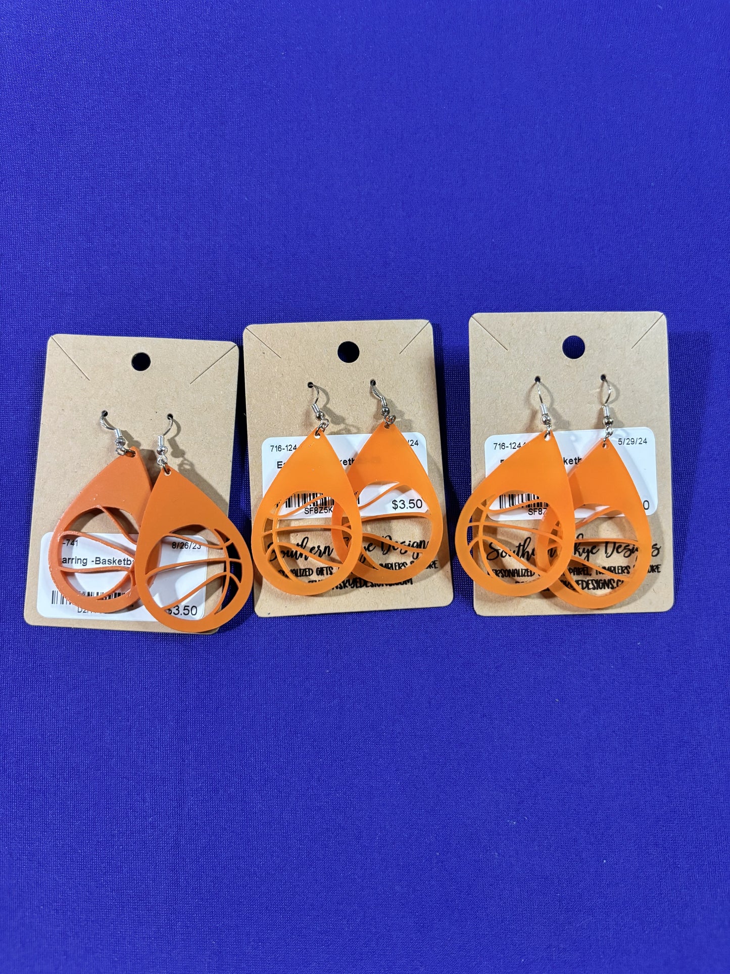 Basketball Cutout Earrings
