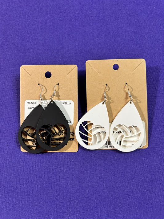 Volleyball Heart Earrings
