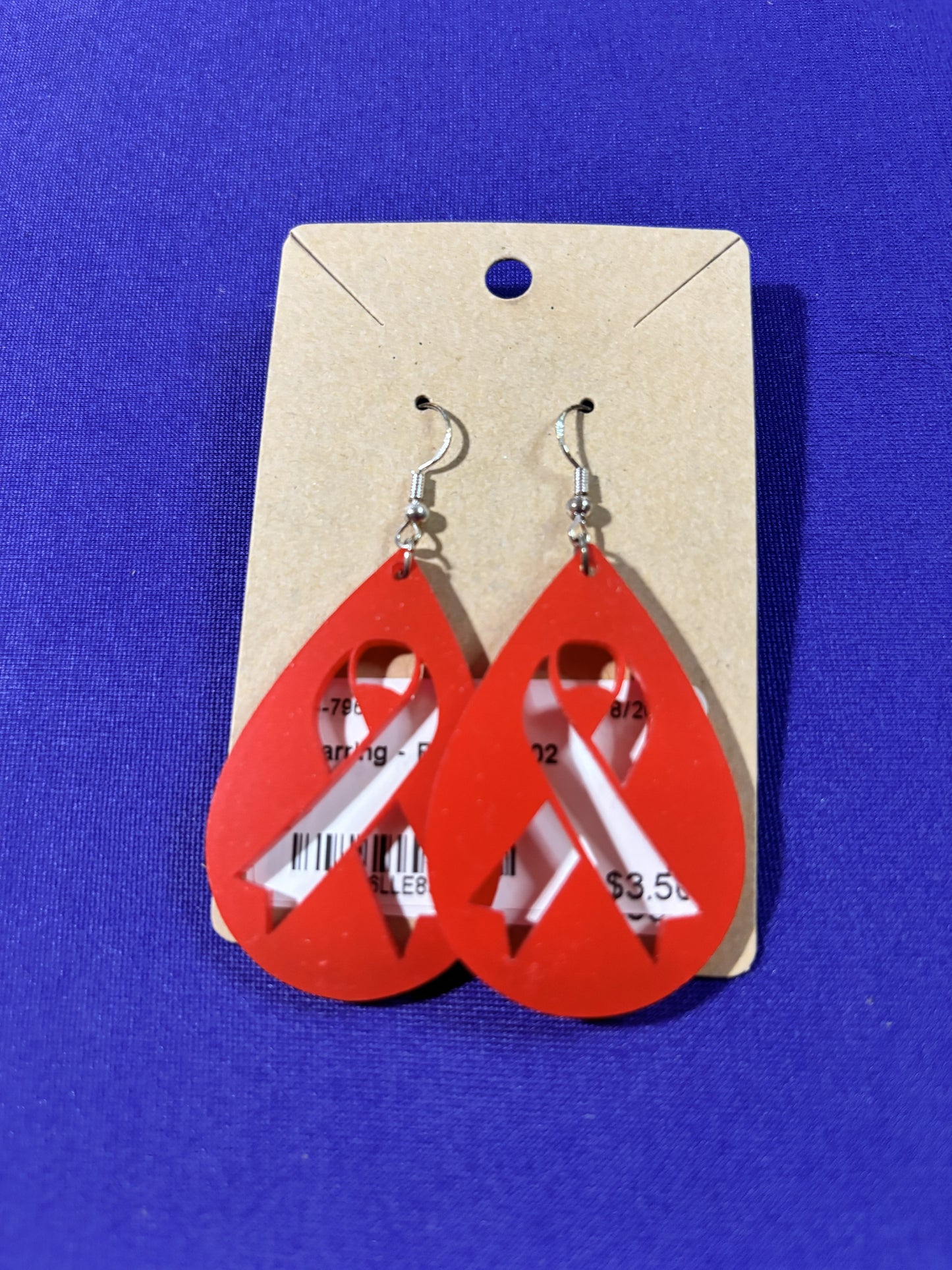 Awareness Ribbon Cutout Earrings