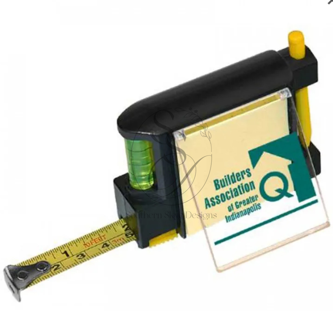 Imprinted 10 Foot Multi-Function Tape Measure