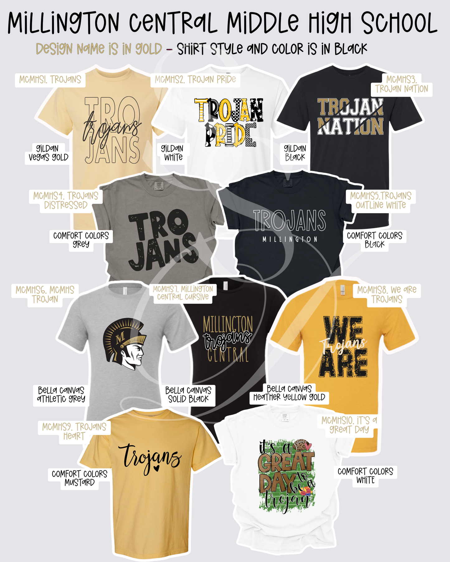 Millington Trojans Mix & Match Spirit Wear