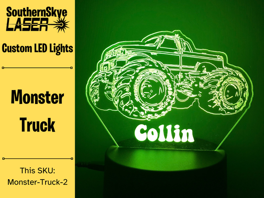 Monster Truck LED Light, Night light, Personalized Gift