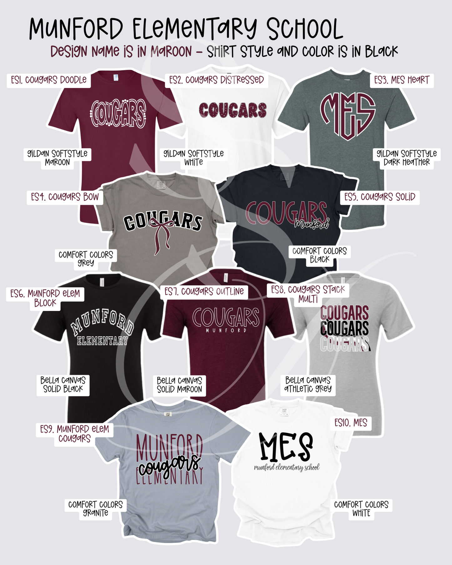 Munford Cougars Mix & Match Spirit Wear