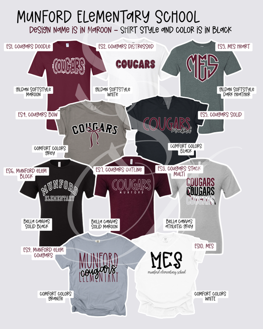 Munford Cougars Mix & Match Spirit Wear