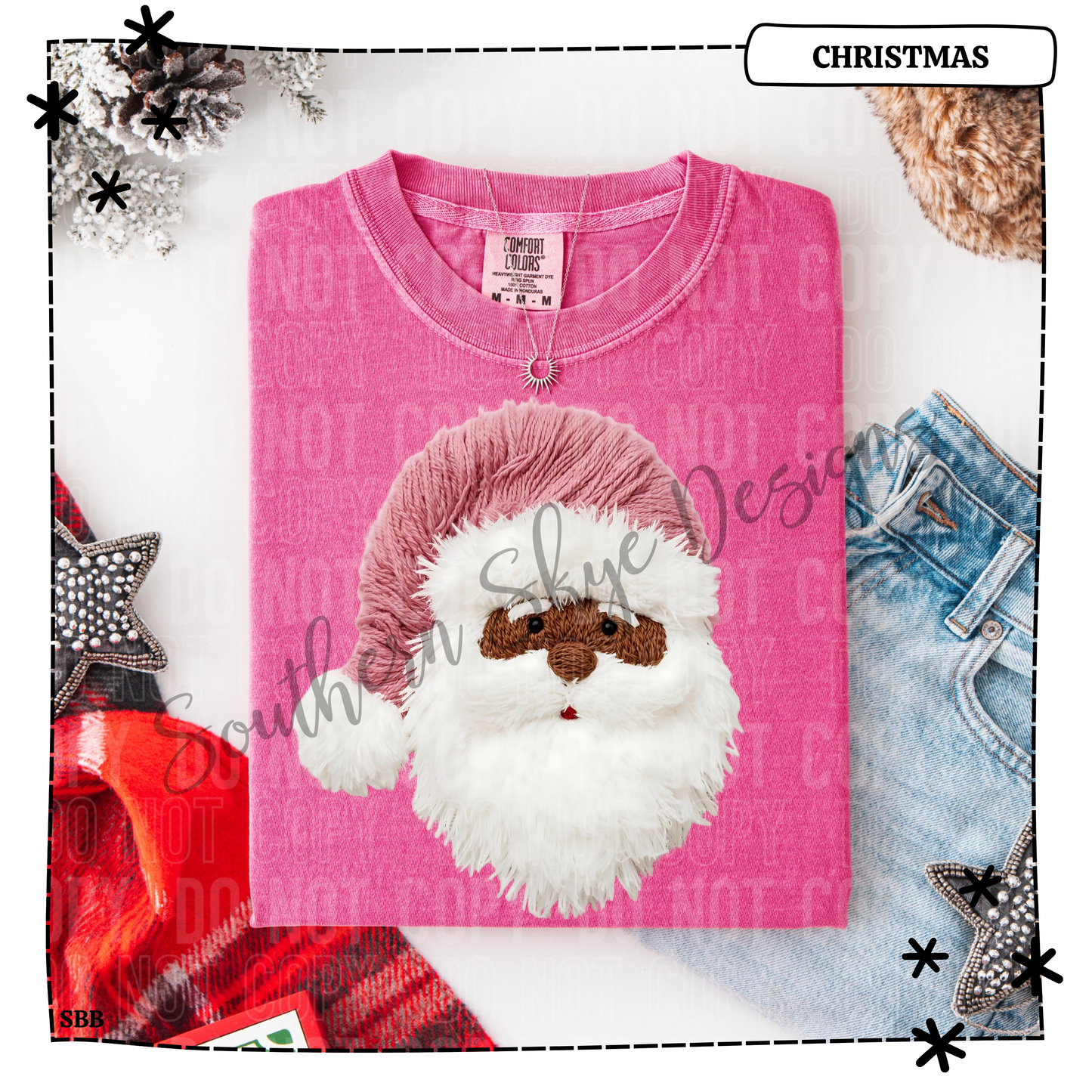 Pink Santa Faux Yarn