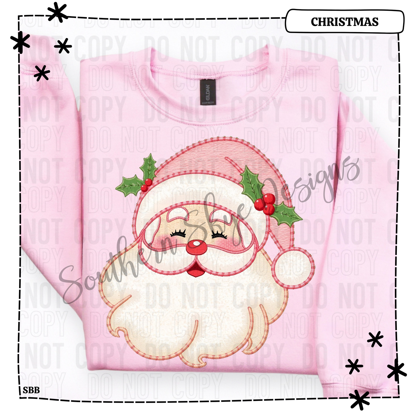 Santa Pink Faux Vintage