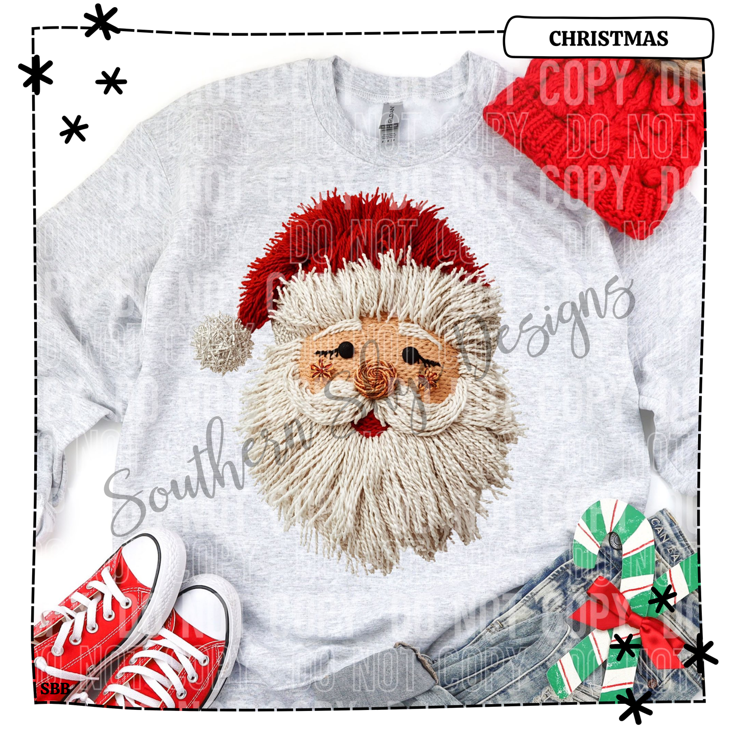 Santa Faux Yarn String