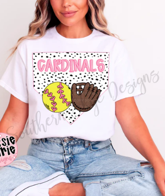 Softball Home Plate - Cardinals