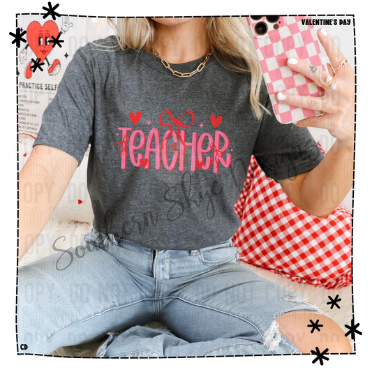 Teacher Heart & Bow