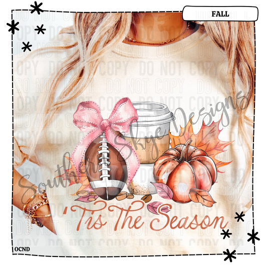Tis The Season Fall & Football Bow