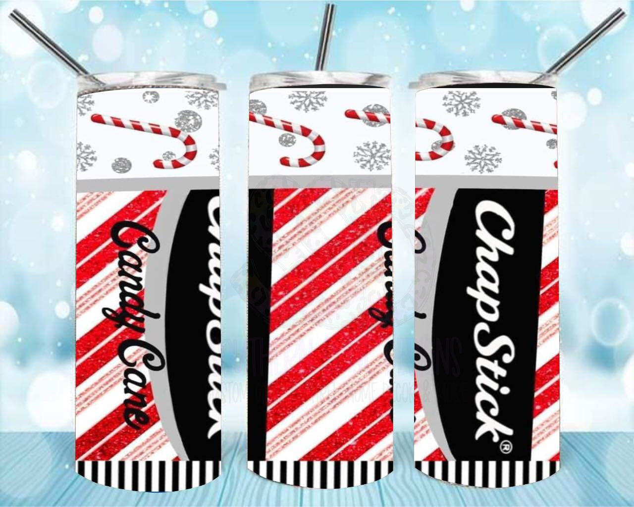 Candy Cane Lip Balm Tumbler