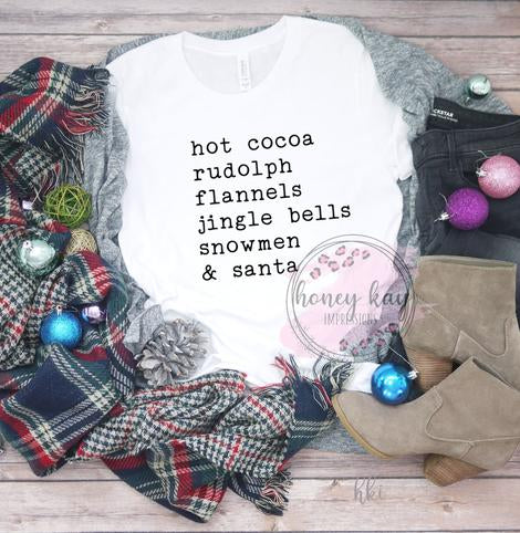 Hot Cocoa Rudolph Flannels