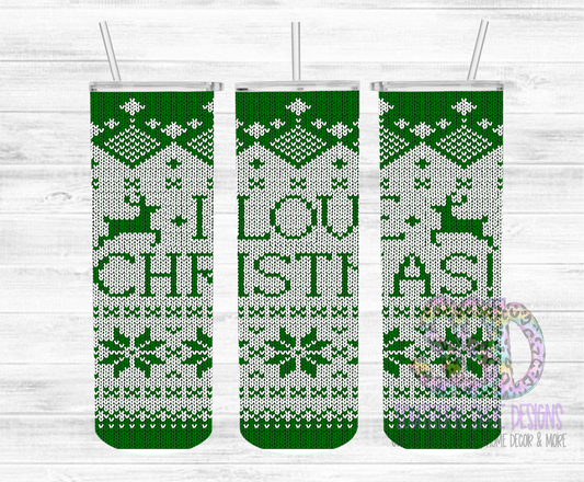 I Love Christmas Tumbler