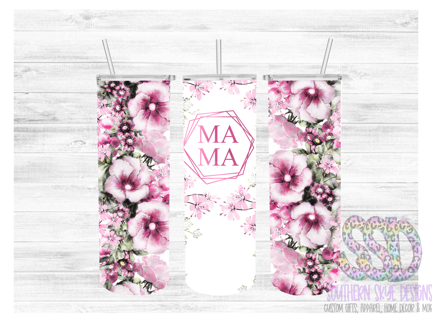 Mama Floral Tumbler