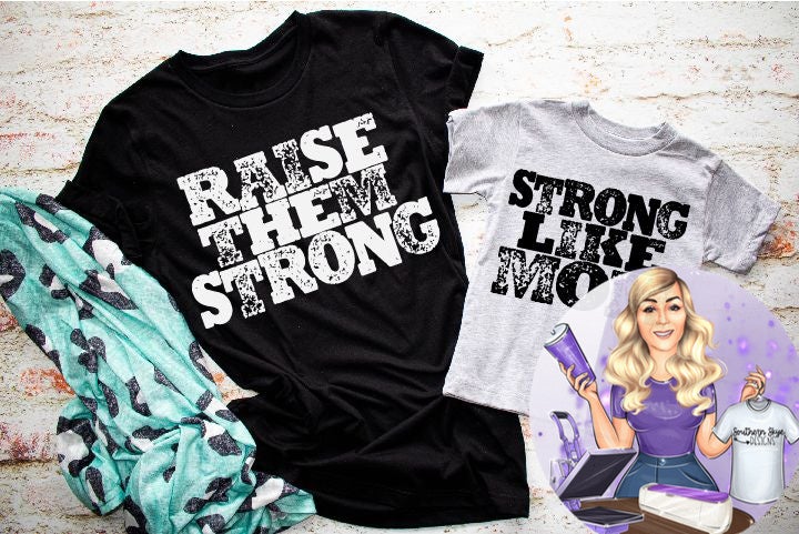 Strong Like Mom Youth (black print)