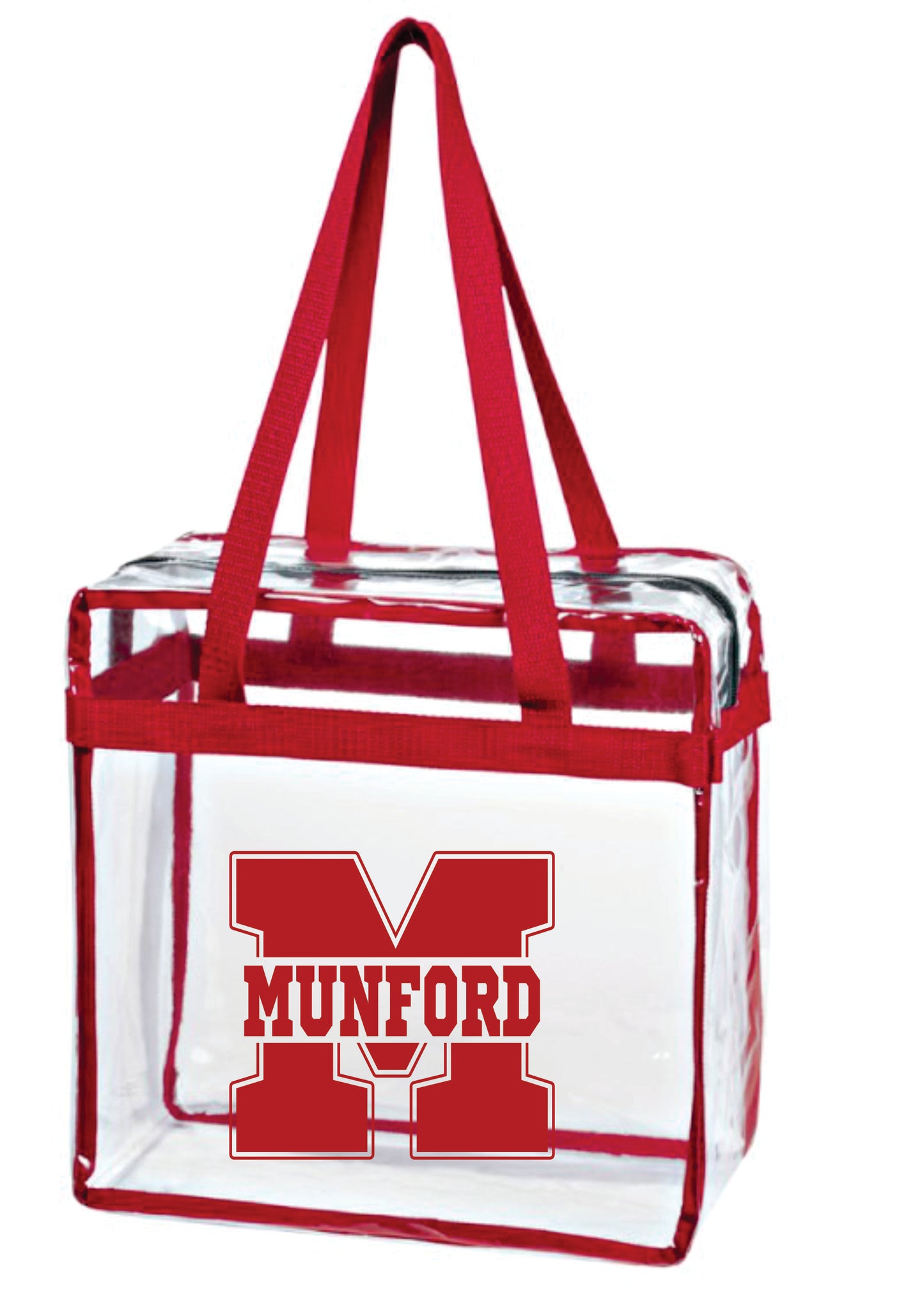 Munford Clear Tote Bag With Zipper