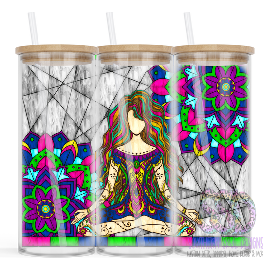 Zen Girl Stained Glass Tumbler